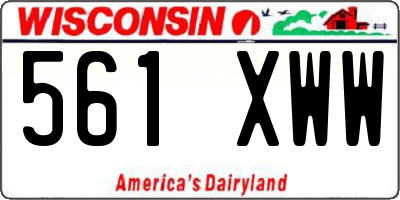WI license plate 561XWW