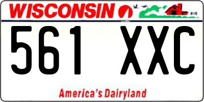 WI license plate 561XXC
