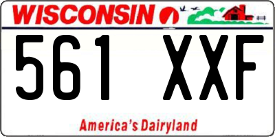 WI license plate 561XXF