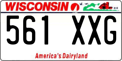 WI license plate 561XXG