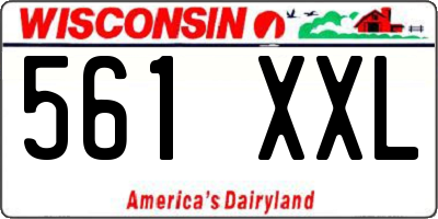WI license plate 561XXL