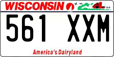 WI license plate 561XXM
