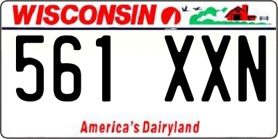 WI license plate 561XXN