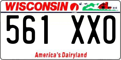 WI license plate 561XXO