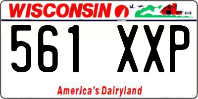 WI license plate 561XXP