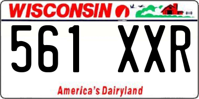 WI license plate 561XXR