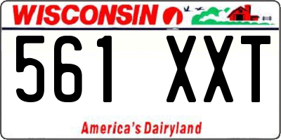 WI license plate 561XXT