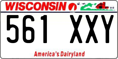 WI license plate 561XXY