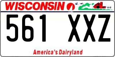 WI license plate 561XXZ
