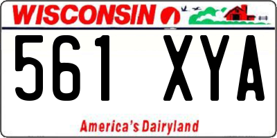 WI license plate 561XYA