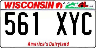 WI license plate 561XYC