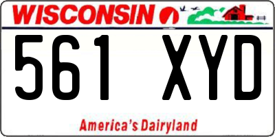 WI license plate 561XYD