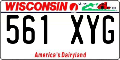 WI license plate 561XYG