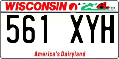 WI license plate 561XYH