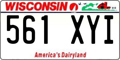 WI license plate 561XYI
