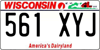 WI license plate 561XYJ