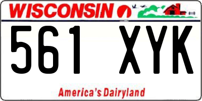 WI license plate 561XYK