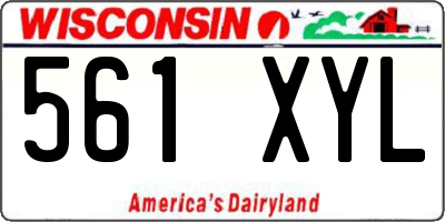 WI license plate 561XYL