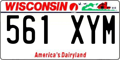 WI license plate 561XYM
