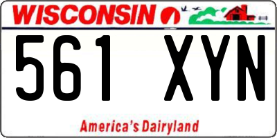 WI license plate 561XYN