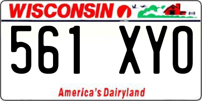 WI license plate 561XYO