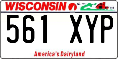 WI license plate 561XYP