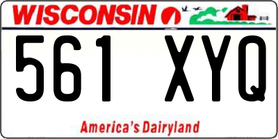 WI license plate 561XYQ