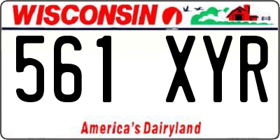 WI license plate 561XYR