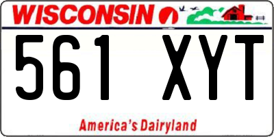 WI license plate 561XYT