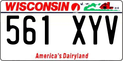 WI license plate 561XYV