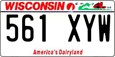 WI license plate 561XYW