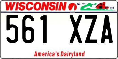 WI license plate 561XZA