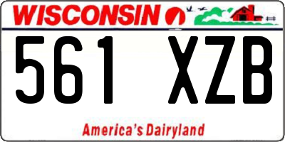 WI license plate 561XZB