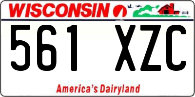 WI license plate 561XZC