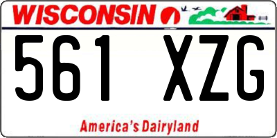 WI license plate 561XZG