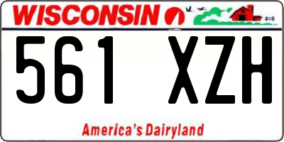 WI license plate 561XZH