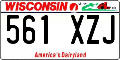 WI license plate 561XZJ