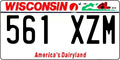 WI license plate 561XZM