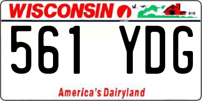 WI license plate 561YDG