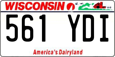 WI license plate 561YDI