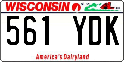 WI license plate 561YDK