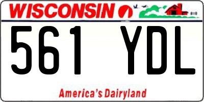 WI license plate 561YDL