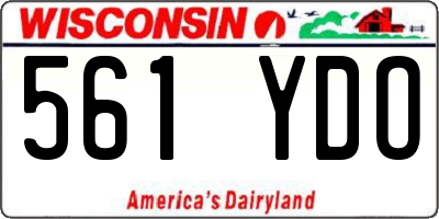 WI license plate 561YDO