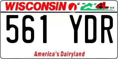 WI license plate 561YDR