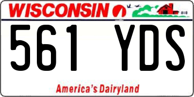 WI license plate 561YDS