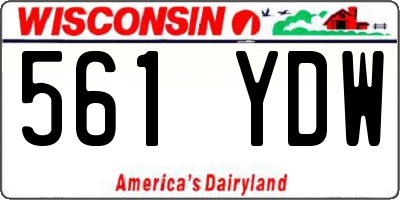 WI license plate 561YDW