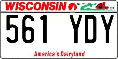 WI license plate 561YDY