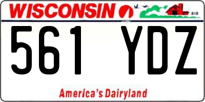 WI license plate 561YDZ