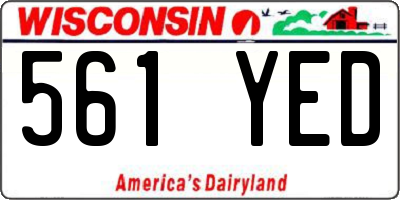 WI license plate 561YED