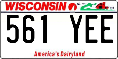 WI license plate 561YEE